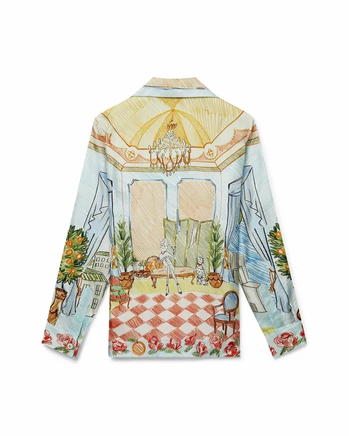 Casablanca Paris Shirts L039Appartement De Reve Cuban Collar Silk Shirt 8211 Women Casablanca Paris Shirts L039Appartement De Reve Cuban Collar Silk Shirt 8211 Women