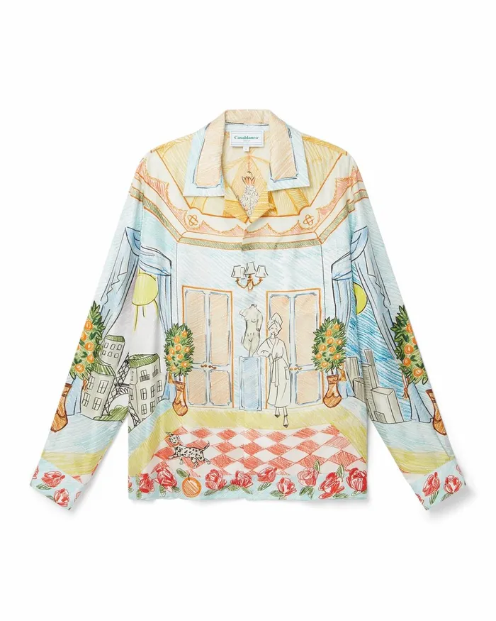 Casablanca Paris Shirts L039Appartement De Reve Silk Shirt 8211 Men