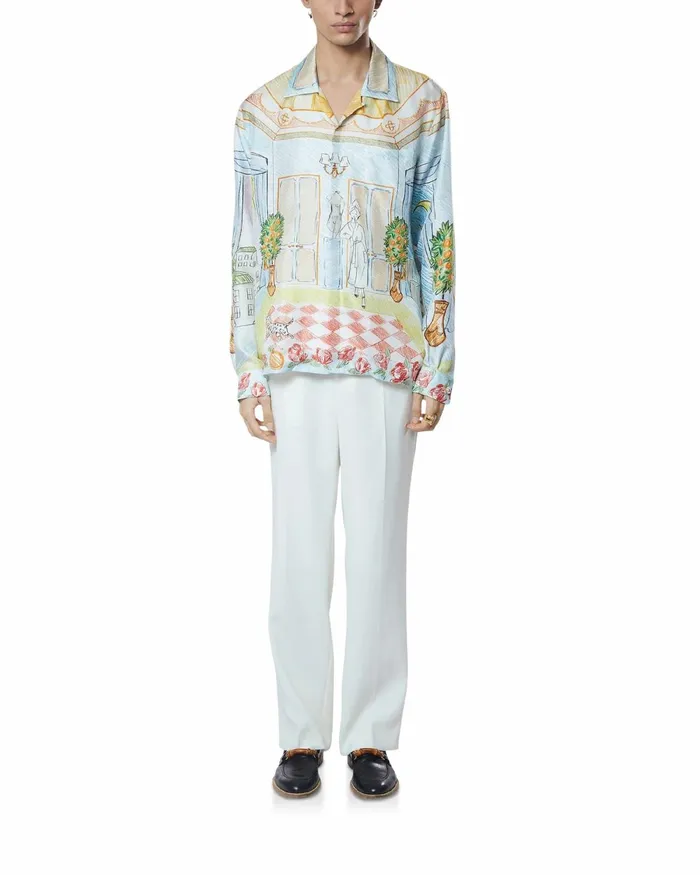 Casablanca Paris Shirts L039Appartement De Reve Silk Shirt 8211 Men