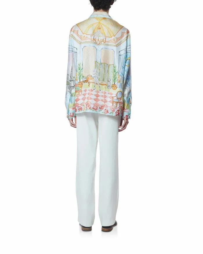 Casablanca Paris Shirts L039Appartement De Reve Silk Shirt 8211 Men