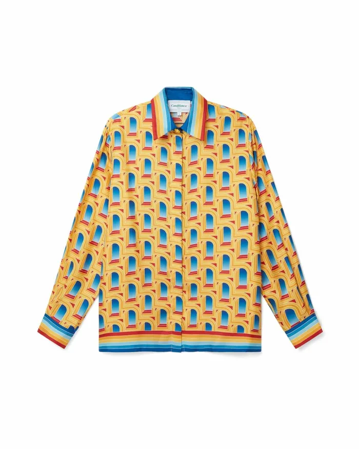 Casablanca Paris Shirts L039Arche De Jour Silk Shirt 8211 Women