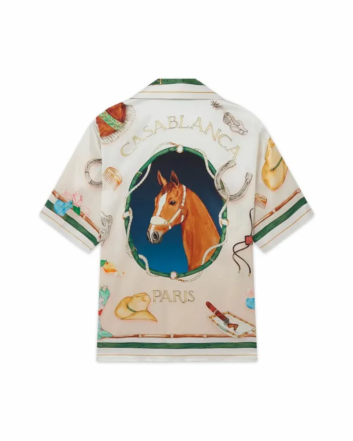 Casablanca Paris Shirts L039Ecurie Blanche Silk Shirt 8211 Women
