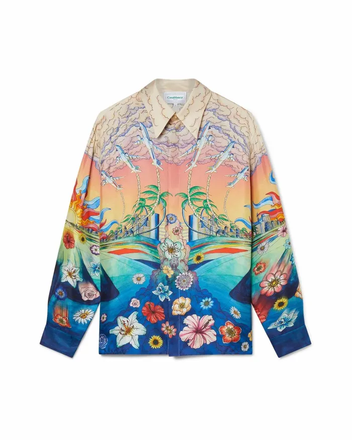 Casablanca Paris Shirts L039Envol Silk Shirt 8211 MenWomen
