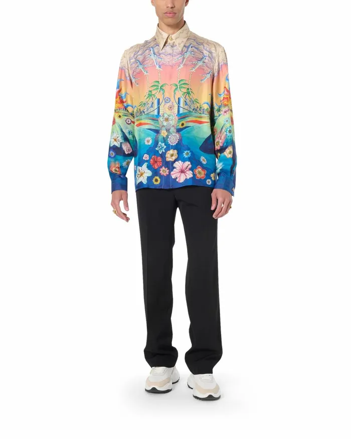 Casablanca Paris Shirts L039Envol Silk Shirt 8211 MenWomen Casablanca Paris Shirts L039Envol Silk Shirt 8211 MenWomen