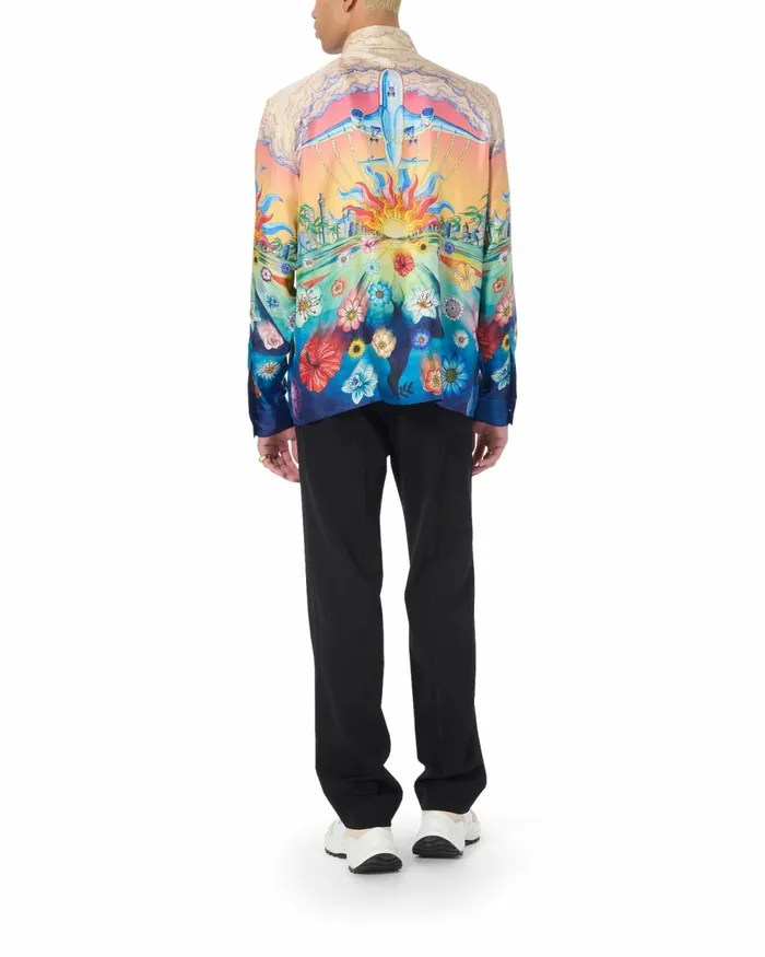 Casablanca Paris Shirts L039Envol Silk Shirt 8211 MenWomen Casablanca Paris Shirts L039Envol Silk Shirt 8211 MenWomen