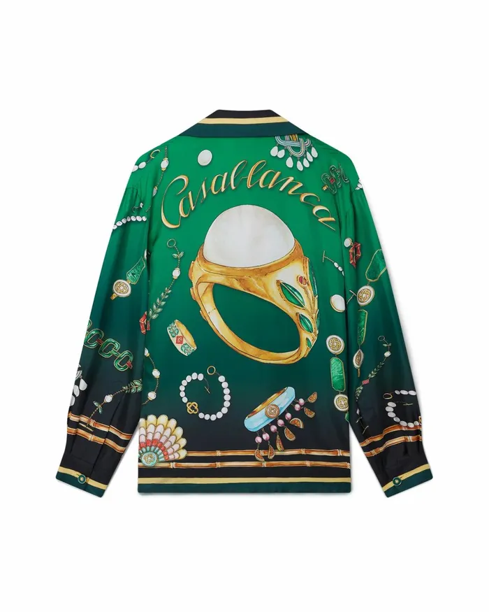Casablanca Paris Shirts La Boite A Bijoux Silk Shirt 8211 MenWomen