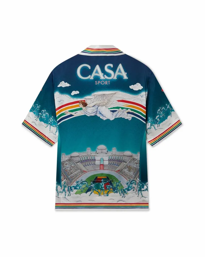 Casablanca Paris Shirts La Desse Du Stade Silk Shirt 8211 MenWomen