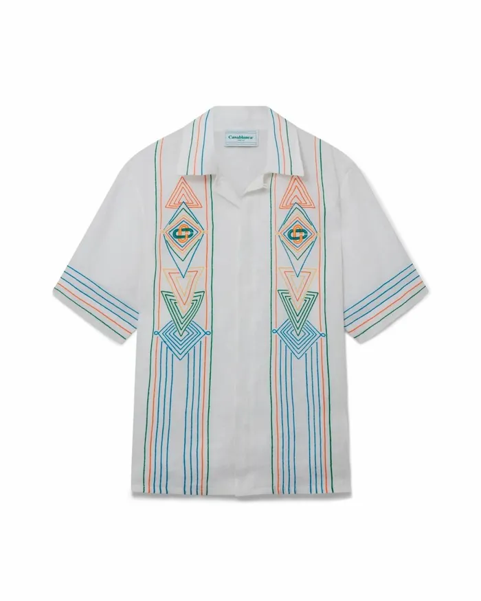 Casablanca Paris Shirts Le Fil De La Musique Linen Shirt 8211 MenWomen