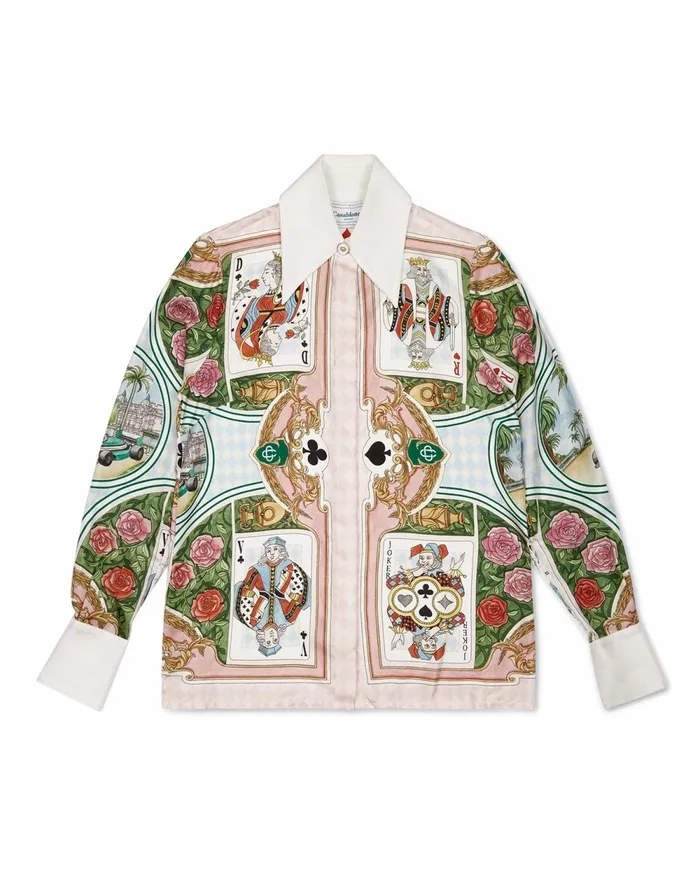 Casablanca Paris Shirts Le Jardin Des Cartes Silk Shirt 8211 Men