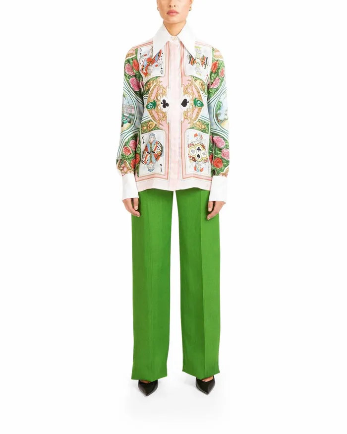 Casablanca Paris Shirts Le Jardin Des Cartes Silk Shirt 8211 Men