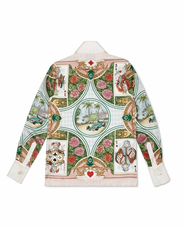 Casablanca Paris Shirts Le Jardin Des Cartes Silk Shirt 8211 Men