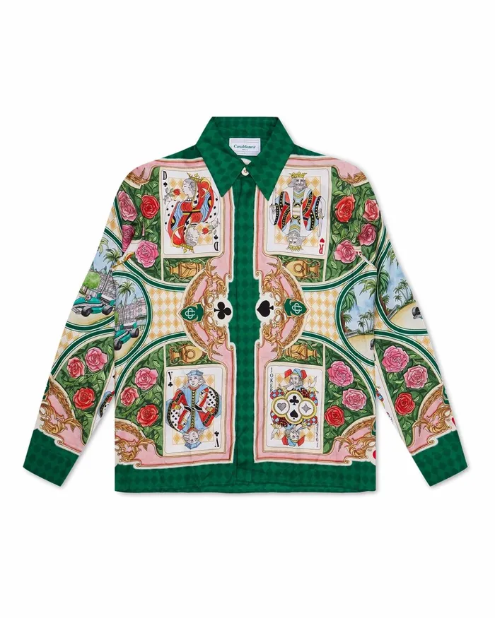 Casablanca Paris Shirts Le Jardin Des Cartes Silk Shirt 8211 Women