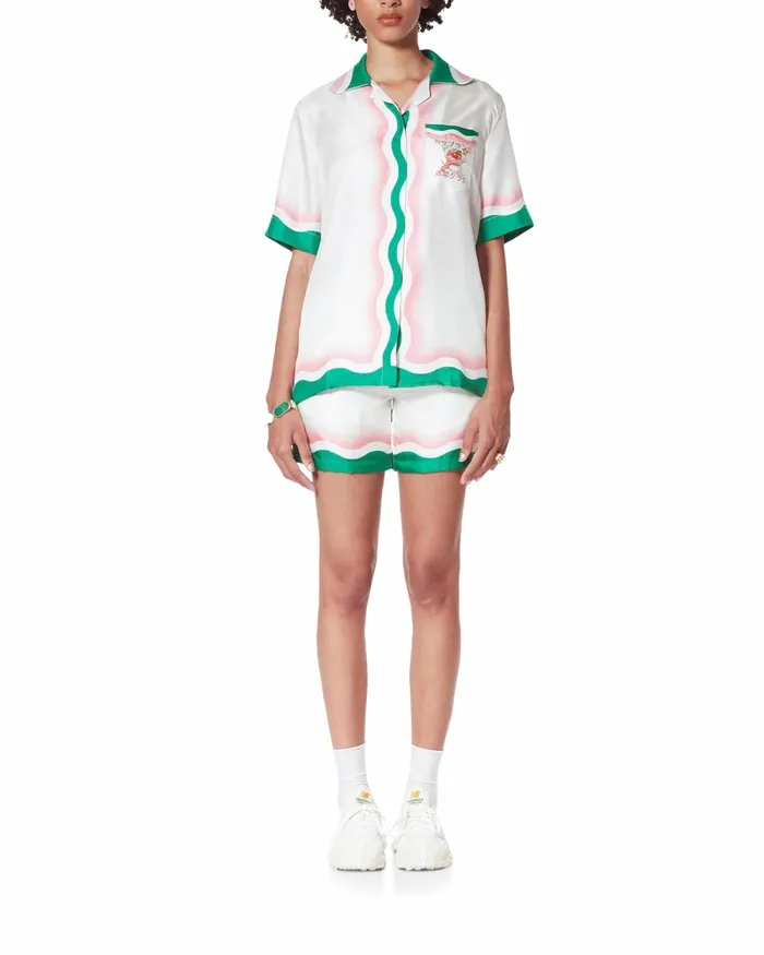 Casablanca Paris Shirts Le Jeu De Ping Pong Silk Shirt 8211 Women