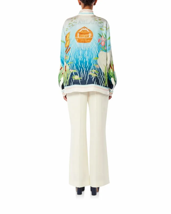 Casablanca Paris Shirts Le Lac Tranquille Silk Shirt 8211 Women Casablanca Paris Shirts Le Lac Tranquille Silk Shirt 8211 Women