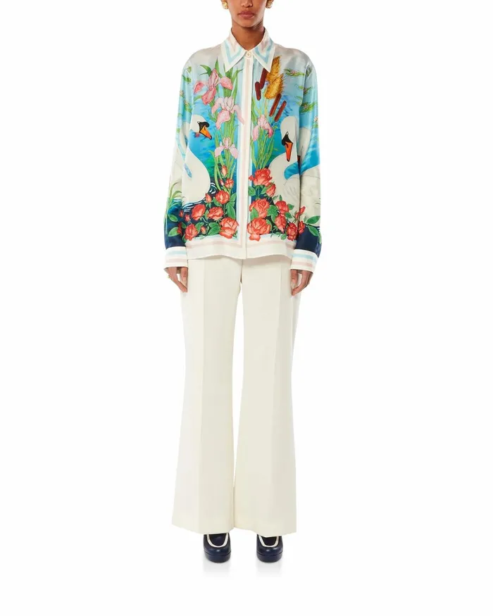 Casablanca Paris Shirts Le Lac Tranquille Silk Shirt 8211 Women Casablanca Paris Shirts Le Lac Tranquille Silk Shirt 8211 Women