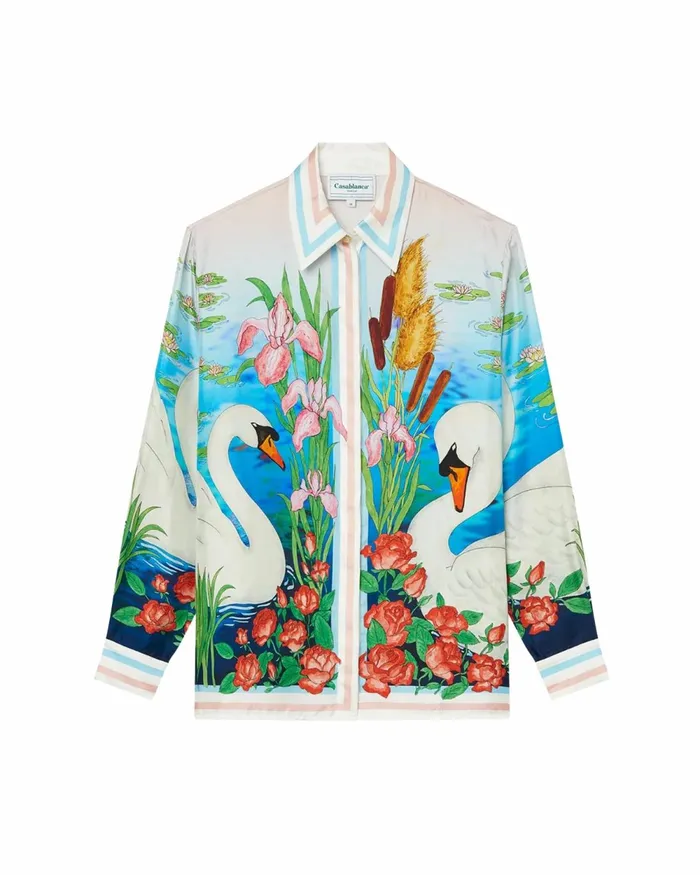 Casablanca Paris Shirts Le Lac Tranquille Silk Shirt 8211 Women Casablanca Paris Shirts Le Lac Tranquille Silk Shirt 8211 Women