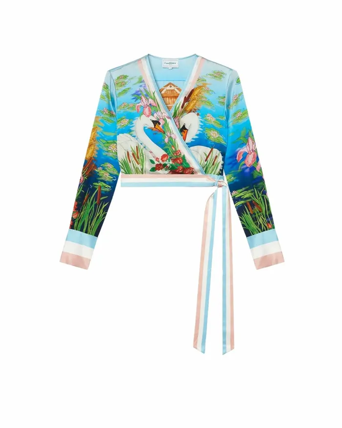 Casablanca Paris Shirts Le Lac Tranquille Wrap Blouse 8211 Women