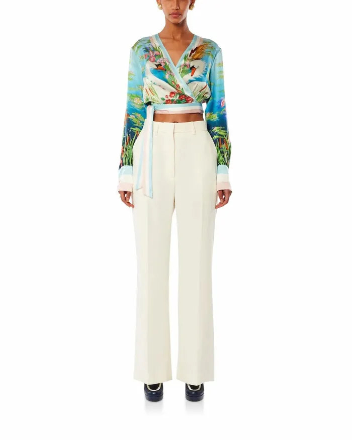 Casablanca Paris Shirts Le Lac Tranquille Wrap Blouse 8211 Women