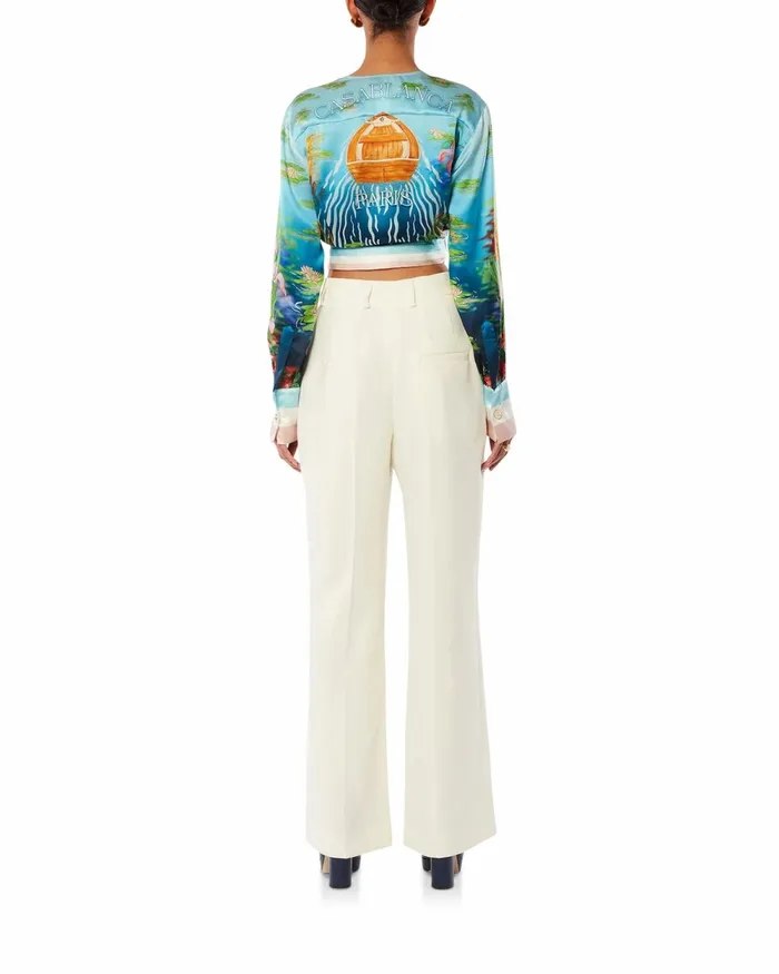 Casablanca Paris Shirts Le Lac Tranquille Wrap Blouse 8211 Women