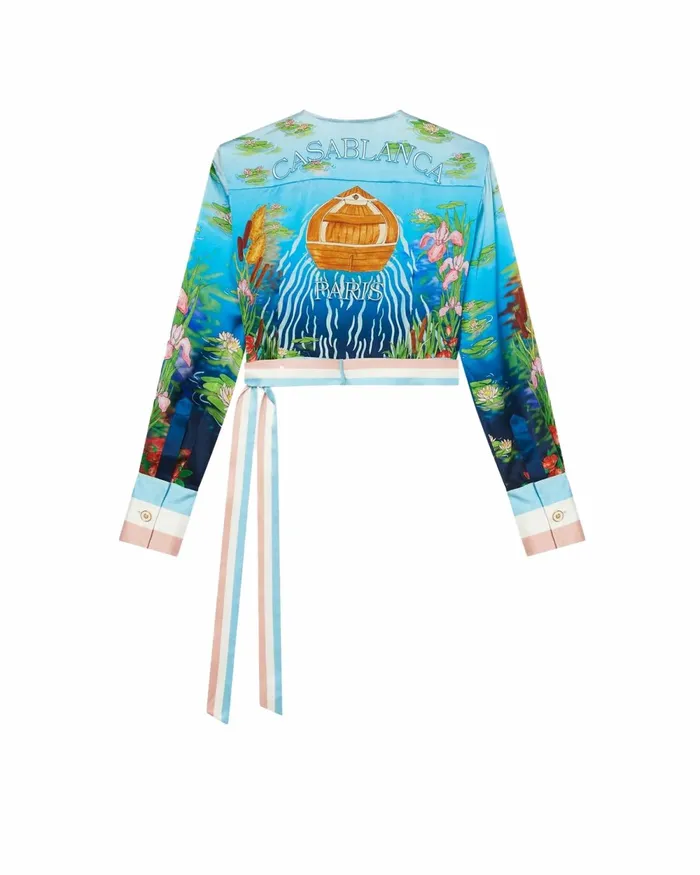 Casablanca Paris Shirts Le Lac Tranquille Wrap Blouse 8211 Women