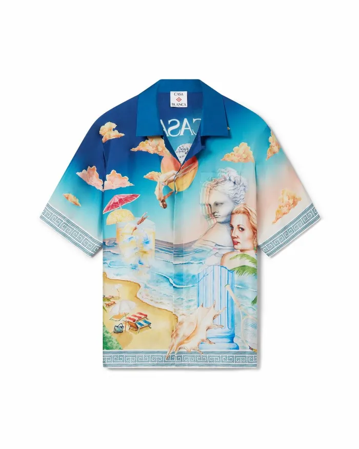 Casablanca Paris Shirts Le Plongeon Silk Shirt 8211 MenWomen
