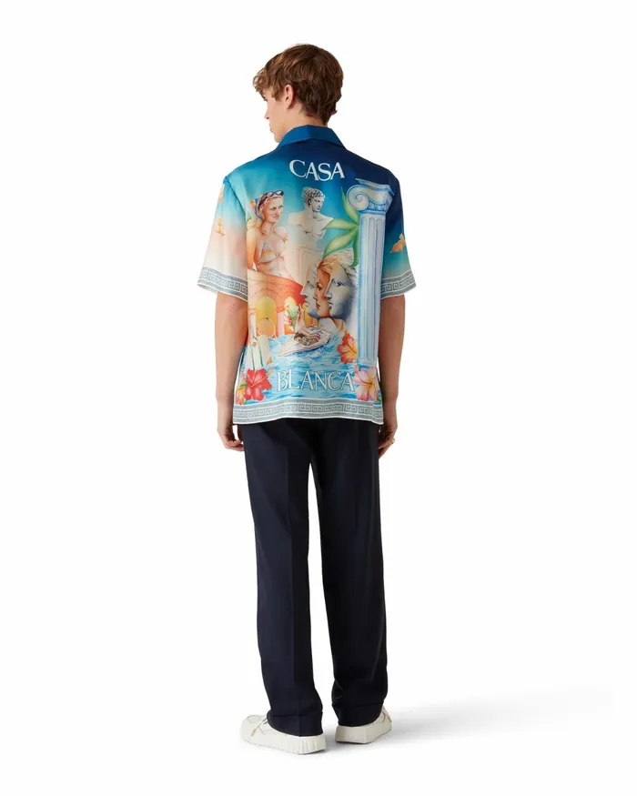 Casablanca Paris Shirts Le Plongeon Silk Shirt 8211 MenWomen