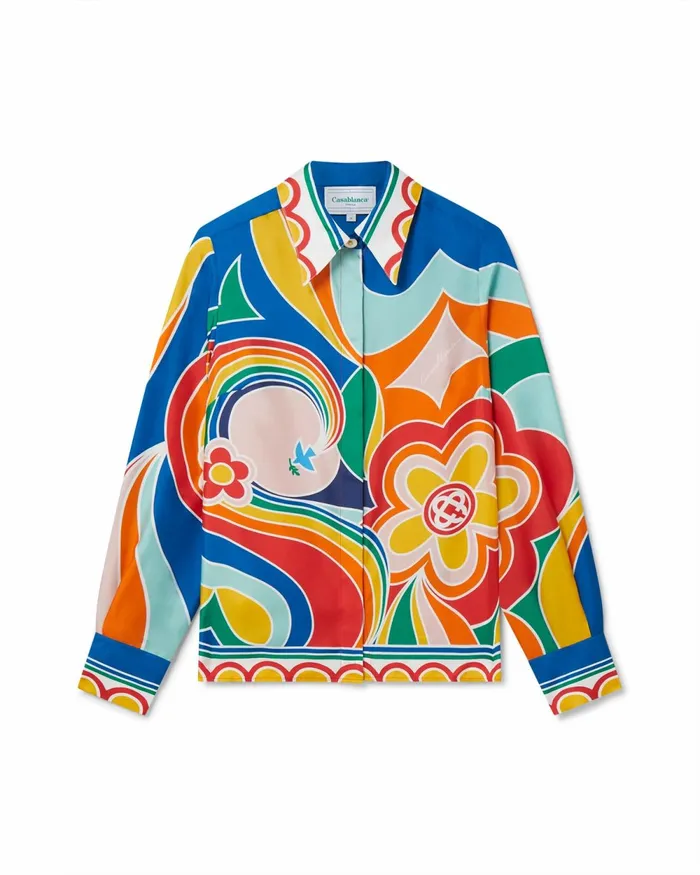 Casablanca Paris Shirts Le Pouvoir Des Fleurs Silk Shirt 8211 Women