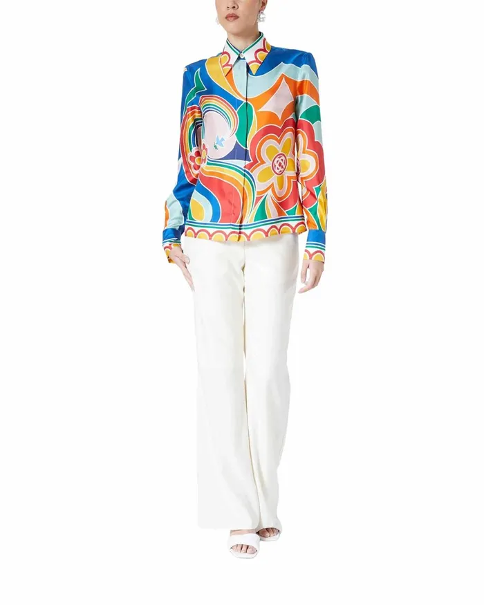 Casablanca Paris Shirts Le Pouvoir Des Fleurs Silk Shirt 8211 Women Casablanca Paris Shirts Le Pouvoir Des Fleurs Silk Shirt 8211 Women