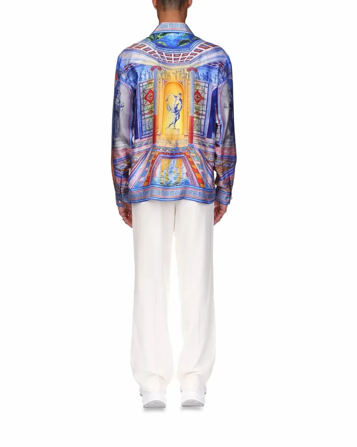 Casablanca Paris Shirts Le Temple Silk Shirt 8211 MenWomen