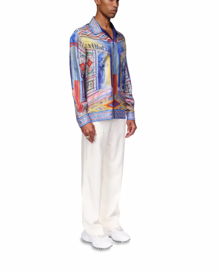 Casablanca Paris Shirts Le Temple Silk Shirt 8211 MenWomen