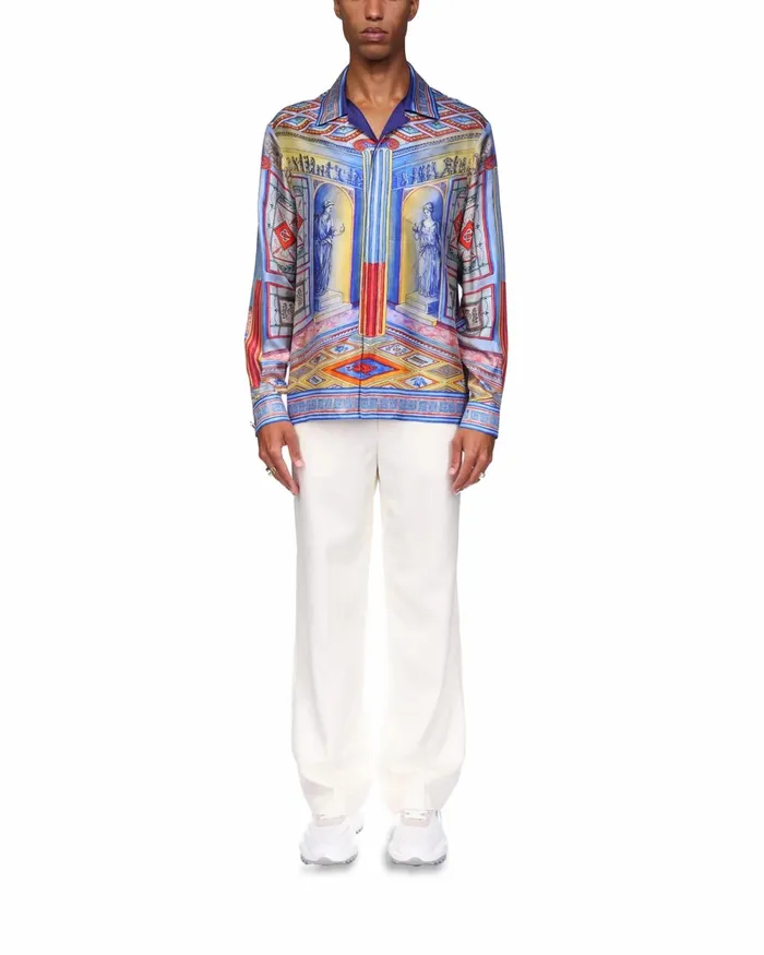 Casablanca Paris Shirts Le Temple Silk Shirt 8211 MenWomen