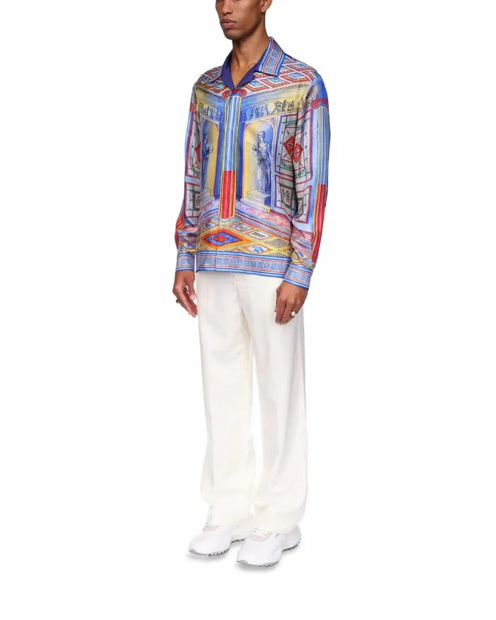 Casablanca Paris Shirts Le Temple Silk Shirt 8211 MenWomen