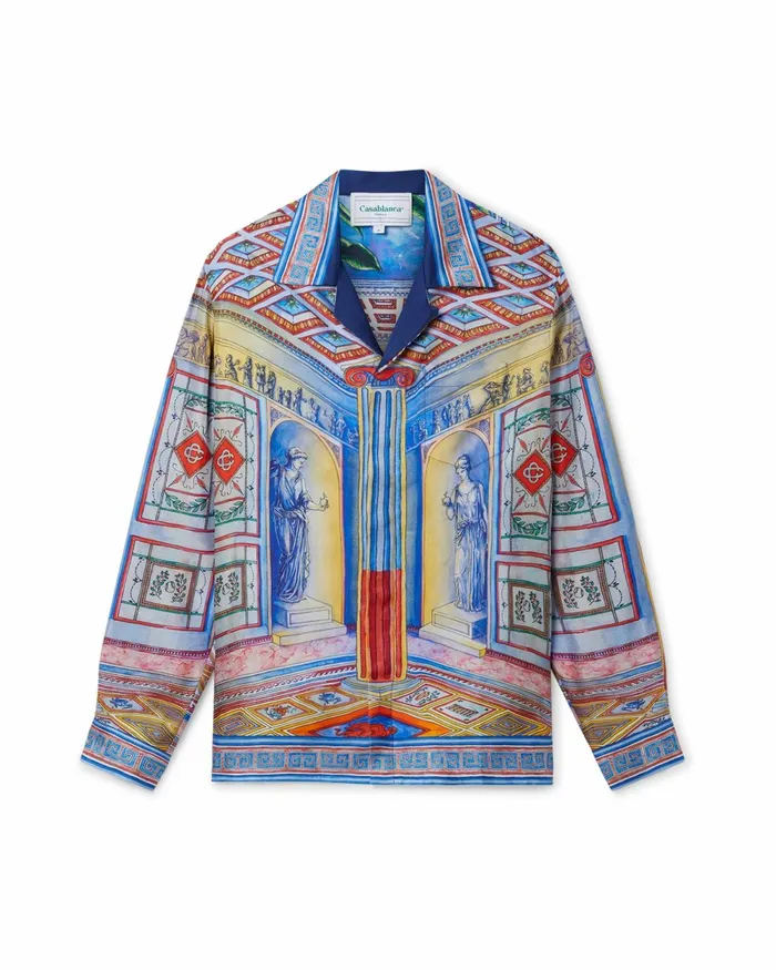Casablanca Paris Shirts Le Temple Silk Shirt 8211 MenWomen