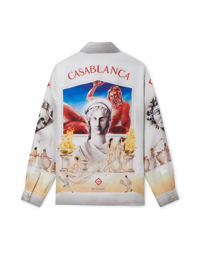 Casablanca Paris Shirts Le Theatre Silk Shirt 8211 MenWomen