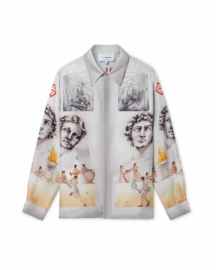 Casablanca Paris Shirts Le Theatre Silk Shirt 8211 MenWomen
