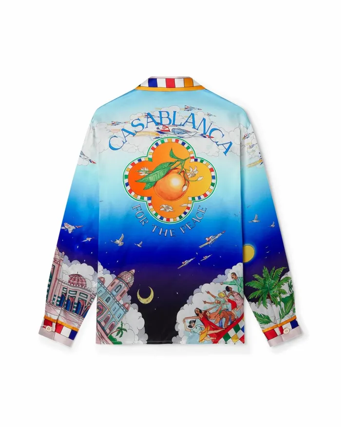 Casablanca Paris Shirts Les Dimensions Silk Shirt 8211 WomenMen