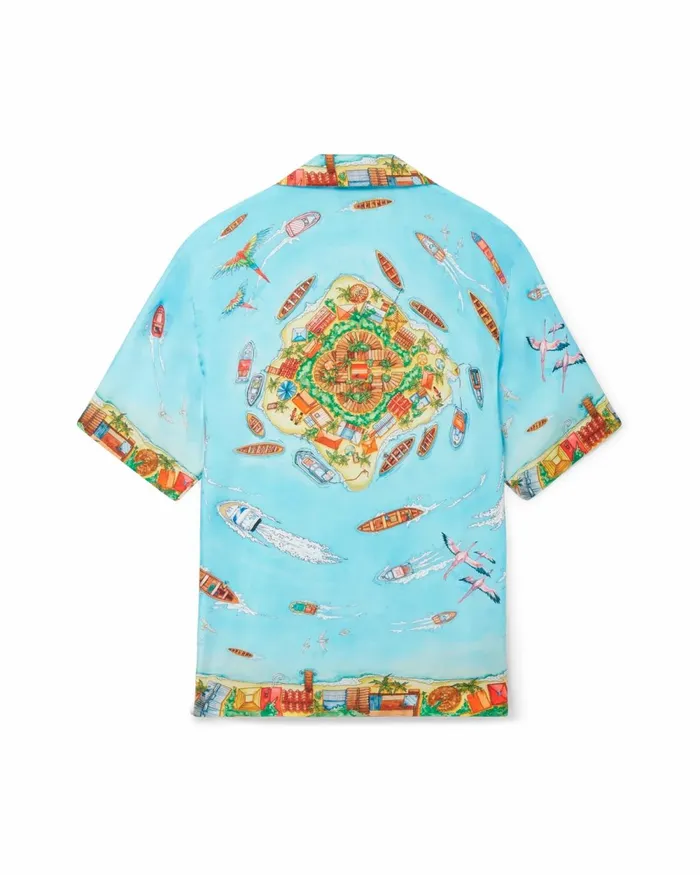 Casablanca Paris Shirts Maison Sur Piloti Silk Shirt 8211 WomenMen