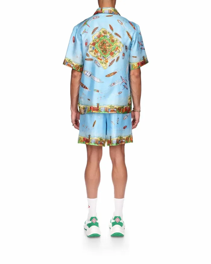 Casablanca Paris Shirts Maison Sur Piloti Silk Shirt 8211 WomenMen Casablanca Paris Shirts Maison Sur Piloti Silk Shirt 8211 WomenMen