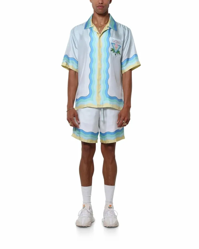 Casablanca Paris Shirts Memphis Icon Silk Shirt 8211 Men Casablanca Paris Shirts Memphis Icon Silk Shirt 8211 Men