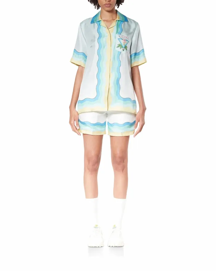 Casablanca Paris Shirts Memphis Icon Silk Shirt 8211 Women