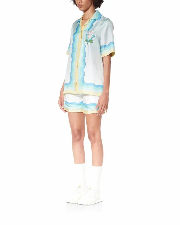 Casablanca Paris Shirts Memphis Icon Silk Shirt 8211 Women