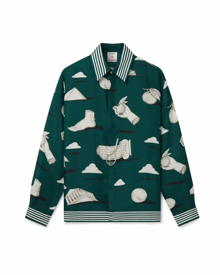 Casablanca Paris Shirts Metaphysical Silk Shirt 8211 MenWomen