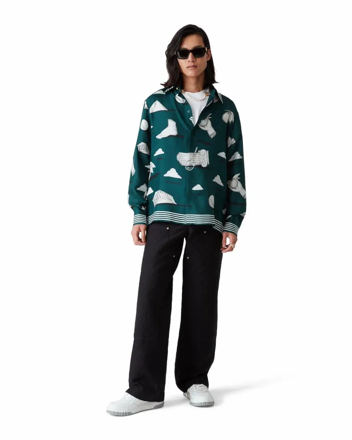 Casablanca Paris Shirts Metaphysical Silk Shirt 8211 MenWomen Casablanca Paris Shirts Metaphysical Silk Shirt 8211 MenWomen