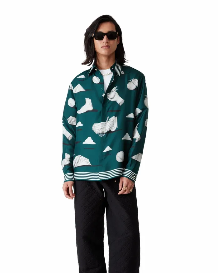 Casablanca Paris Shirts Metaphysical Silk Shirt 8211 MenWomen Casablanca Paris Shirts Metaphysical Silk Shirt 8211 MenWomen