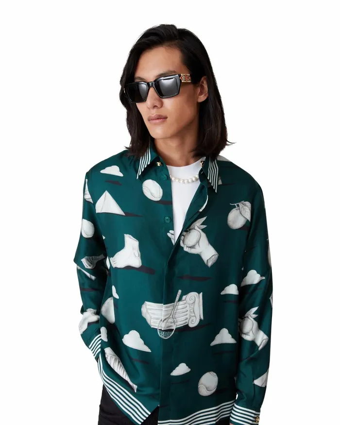 Casablanca Paris Shirts Metaphysical Silk Shirt 8211 MenWomen Casablanca Paris Shirts Metaphysical Silk Shirt 8211 MenWomen