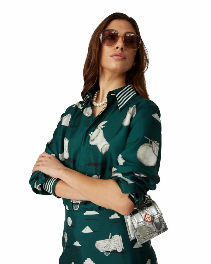 Casablanca Paris Shirts Metaphysical Silk Shirt 8211 MenWomen Casablanca Paris Shirts Metaphysical Silk Shirt 8211 MenWomen