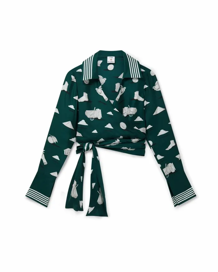 Casablanca Paris Shirts Metaphysical Silk Wrap Shirt 8211 Women
