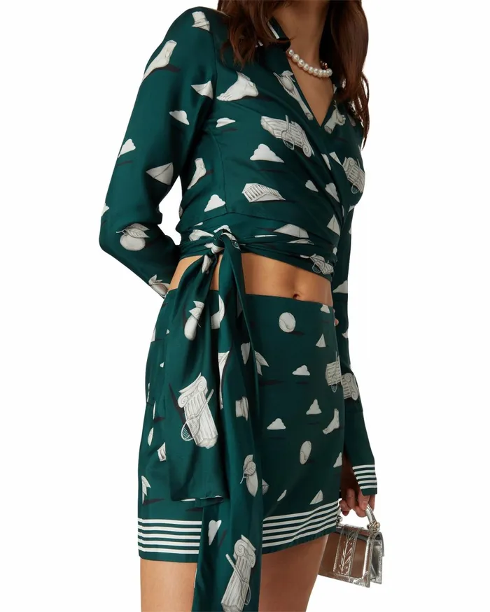 Casablanca Paris Shirts Metaphysical Silk Wrap Shirt 8211 Women