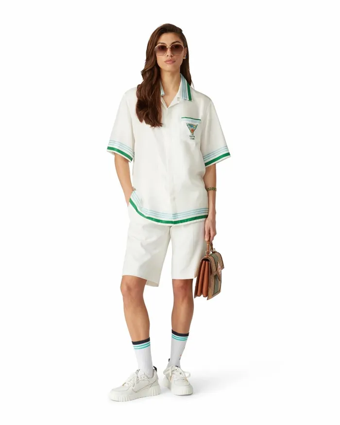 Casablanca Paris Shirts Metaphysical Tennis Icon Silk Shirt 8211 MenWomen Casablanca Paris Shirts Metaphysical Tennis Icon Silk Shirt 8211 MenWomen