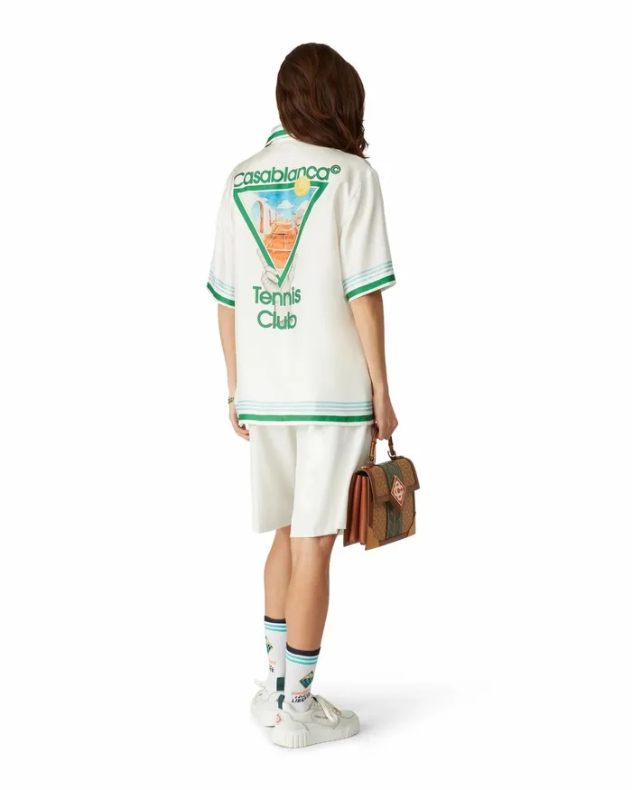 Casablanca Paris Shirts Metaphysical Tennis Icon Silk Shirt 8211 MenWomen Casablanca Paris Shirts Metaphysical Tennis Icon Silk Shirt 8211 MenWomen